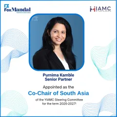 We are pleased to announce that our Senior Partner, Purnima Singh Kamble, has been appointed Co-Chair of South Asia for the YIAMC Steering Committee, where she will help advance institutional arbitration and mediation.