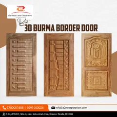 A selection of our best 3D Burma Border Doors, each with a unique carved design. These doors combine the natural beauty of Burma teak with fine 3D detailing for a royal look and durable quality.