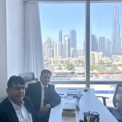 From our Dubai office, with a view of the Burj Khalifa. Our presence here is key to handling international commercial arbitrations and cross-border corporate disputes, including matters before the DIFC Courts.