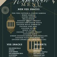 My special menu for Ramadan 2024. I create custom menus for festivals and special occasions, offering a range of snacks and desserts to make your celebrations even more joyous.