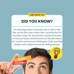 Recovering money that someone owes you can be complex, but there are multiple legal paths. I specialize in filing recovery suits using different laws like the Civil Procedure Code and the Insolvency and Bankruptcy Code to find the most effective strategy for your situation.