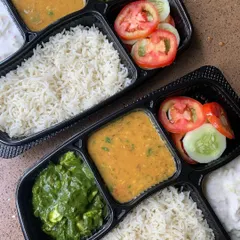 Monday meals should be nutritious and delicious. This is my home-style meal of the day, featuring Palak Paneer, Dal Tadka, steamed rice, and a fresh salad. It's the perfect way to start your week right.
