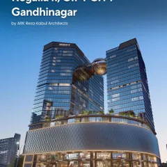 An introduction to the Regalia II project in GIFT City, Gandhinagar. The design uses a sophisticated material palette of glass, metal, and perforated mesh to achieve a look of quiet elegance from the podium to the tower's peak.