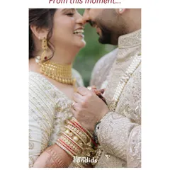 "From this moment..." A close-up of the couple sharing a laugh, their hands intertwined. It's the small, in-between moments of happiness that create the most cherished memories.