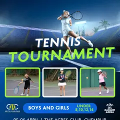Mark your calendars for our upcoming tennis tournament in April. We invite all young players in the U8 to U14 age groups to compete.