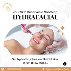 A soothing HydraFacial is the perfect way to achieve clear, bright, and hydrated skin. This visual highlights the relaxing yet effective nature of the treatment, making it a favorite for brides and grooms wanting to look their best.
