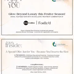 This festive season, you can glow the Forlle’d way. This is a special gift for you, combining sessions of Rose derived Exosomes with complimentary sessions of Forlle’d Signature Japanese Facials to deeply moisturize and enhance your skin's natural regeneration.