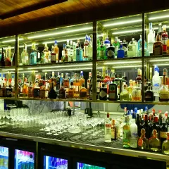 The sophisticated new bar at Sevilla, where the elegant design and ambient lighting create the perfect atmosphere for an evening drink.