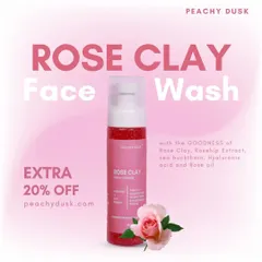 Indulge your skin with my Organic Rose Clay Facewash. It's infused with the gentle power of rose clay, rosehip extract, and hyaluronic acid to purify, hydrate, and reveal your natural glow.