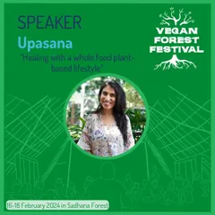 This was from when I was invited to speak at the Vegan Forest Festival. I shared my personal story of healing from breast cancer through a whole food, plant-based lifestyle, and the five key steps to get started on your own journey.