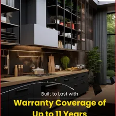 Quality you can trust is built into every component, like this modern kitchen. Our warranty coverage of up to 11 years is our commitment to you, ensuring your home remains beautiful and functional for years to come.