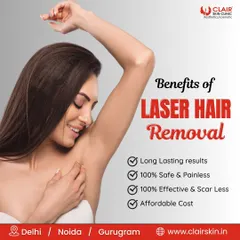 Discover the main benefits of choosing laser hair removal at our clinic. We offer long-lasting results that are 100% safe, painless, effective, and scar-less, all at an affordable cost.