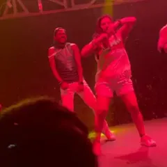 Teamwork makes the dream work. A shot from the 'Let Loose' show, where the entire team brought incredible josh and energy to the stage. It was an unforgettable performance.