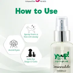 Using our pet-safe perfume is simple. Just spray from a few centimeters away, avoiding the eyes. It's safe for both dogs and cats and is best used after grooming for a beautiful, lasting scent.