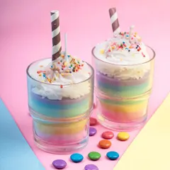 I designed these rainbow milkshake candles to be pure fun and joy. With vibrant, colorful layers, a whipped wax topping, and a paper straw, they look just like a nostalgic treat and bring a playful touch to your decor.