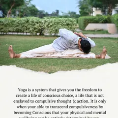 Here, in a seated wide-legged forward bend, the focus is on creating conscious choice over compulsive action. This is the freedom that yoga offers, a life where your wellbeing is determined by you, not by old habits.