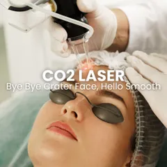 This is the CO2 laser in action. It is one of our most effective tools for treating deep, pitted acne scars, often called "crater face." The laser works by resurfacing the top layer of skin and stimulating new collagen deep within, leading to a significantly smoother and more even texture.