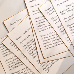 This project involved transcribing 16 letters with over 1600 words under a tight deadline. It was a reminder that even under pressure, the focus remains on creating something beautiful and meaningful, one steady stroke at a time.