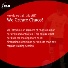 How do we train players to think for themselves? We create chaos. By introducing unpredictable elements into our drills, we force kids to make more multi-dimensional decisions per minute, rapidly improving their instincts and adaptability.