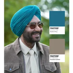 My process is deeply rooted in color theory. For Ajay Devgn's character Jassi, we used specific Pantone shades like 'Beetle Wing' and 'Roasted Cashew' to create a unique and memorable visual identity. This level of detail in menswear styling helps define the character's personality and his journey in the film.