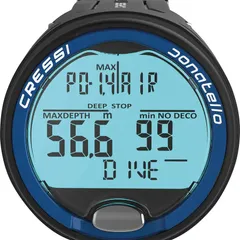 The Cressi Donatello is another excellent wrist-style dive computer. Its high-contrast display and single-button interface make it incredibly easy to navigate through functions, even with gloves on.