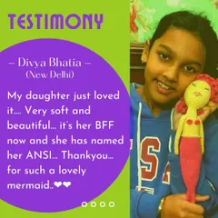 Another wonderful testimonial from a happy mom whose daughter now has a new BFF in her mermaid doll. This is what crafting memories is all about.