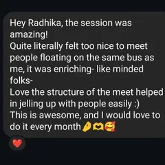 Feedback from our 'Sisters in Stories' journaling session. It's amazing to see women connecting and feeling like they are 'floating on the same bus'.