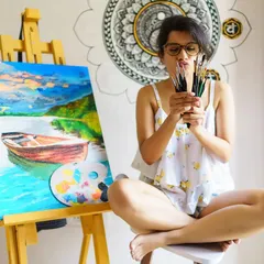 Always ready for the next project with my trusty brushes. Whether it's a vibrant landscape on canvas or a detailed mural, I'm always excited to start creating something new.