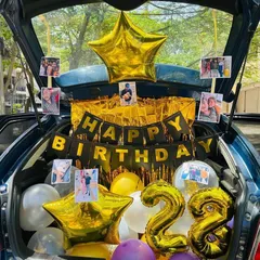 This car boot surprise is packed with memories, making it a heartfelt and personal birthday gift.