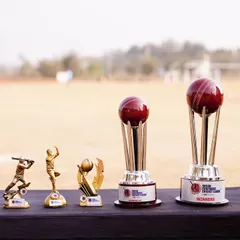 A close-up of the trophies for the Indian Corporate Cricket League. We handle all awards and recognition ceremonies to celebrate participant achievements.