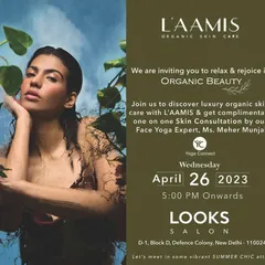 An invitation to one of my face yoga and breathwork workshops in collaboration with L'AAMIS Organic Skin Care and Looks Salon. These events combine wellness with beauty for a truly holistic experience.