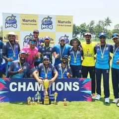 Champions! The team celebrates a hard-earned tournament victory at the MCG weekday tournament. Winning as a team is the ultimate goal, and we build the character and skill to get there.