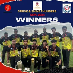 Champions of the SSPL 2024. Congratulations to the Strive & Shine Thunders on their fantastic performance throughout the tournament.