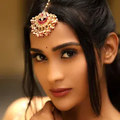 A striking close-up of the talented Bigg Boss fame actress Poornima Ravi. For this shoot, I created a bold and defined eye makeup look with sharp winged eyeliner and a matte lip, perfect for professional photoshoots and camera work.