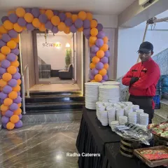 We were proud to handle the catering for the Fatak Pay office opening for 200 guests. This image shows our setup ready to go before the event begins. We handle all the details, from the plates and cutlery to the complete food service, for any corporate milestone.