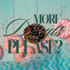 More donuts, please? This playful image features a variety of our donuts, including some with pink frosting and another with chocolate and rainbow sprinkles, promising a fun and delicious treat for any time of day.