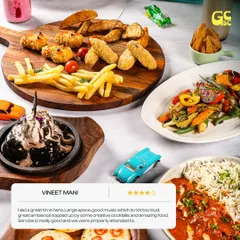 Vineet Mani highlighted our large space, great music, and amazing food. I'm thrilled he had a great time and that my team attended to him properly.