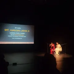 A wide view of the 'LEGENDS' session I curated at Serendipity Arts Festival, celebrating the iconic Guru Kumudini Lakhia.