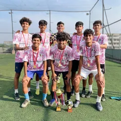The victorious Under 18 team in Dombivli. Competing and winning in local tournaments is a huge part of our senior program.