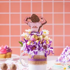 This 'Girl Power' gift hamper is for the fierce and fabulous women in your life. A mug is filled with Ferrero Rocher chocolates and decorated with flowers, making it a perfect Women's Day surprise.