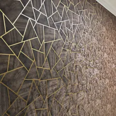 Another angle of the textured wall, demonstrating how the pattern catches the light differently across its surface, creating a dynamic and interesting feature wall.