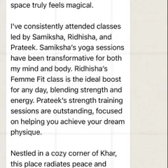 "This place radiates peace and positivity." A review from a member who found her community and transformative classes with us.