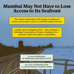 The cover of a comic strip explaining our public interest litigation for the Coastal Road project. We believe in using accessible formats like comics to communicate complex urban planning ideas to a wider audience.