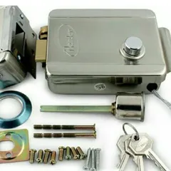 I also install electronic door locks that can be integrated with access control systems. This specific model is a sturdy and reliable choice for main doors in offices and residential buildings.