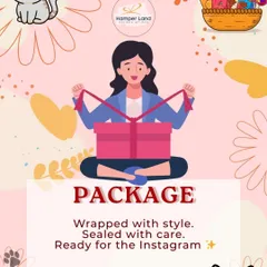 An illustration emphasizing my belief that packaging is the first impression. My hampers are wrapped with style and sealed with care, making them ready for the perfect Instagram moment.