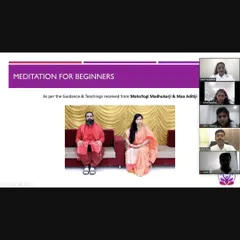A slide from our "Meditation for Beginners" corporate workshop. We provide clear, accessible guidance for employees who are new to meditation.
