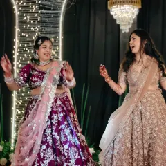 An adorable mother-daughter dance moment. We choreograph these special performances to capture the beautiful bond between a bride and her mom, creating memories that will be cherished forever.