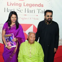 It was an absolute honor to share the stage with living legends Padma Shri Hariharan Ji and Padma Vibhushan Pt. Hariprasad Chaurasia ji. Hosting such prestigious cultural events requires a certain grace and respect, which I bring to every formal occasion.