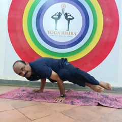 Yoga helps lift your body, mind, and spirit, especially on a Monday. Here is one of my dedicated students holding a strong Koundinyasana II, proving that age and gender are no barriers to strength and flexibility.