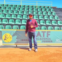 Standing on the main court at the Ferrer Tennis Academy. These experiences provide valuable insights into the training environments of professional tour players.
